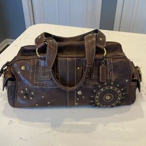 Vintage Coach Mia Studded Satchel